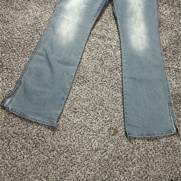 Fashion Nova Vintage Wash Blue Jeans Ankle Slits Women's Plus Sz 18 YJ23DN22 - Picture 7 of 12